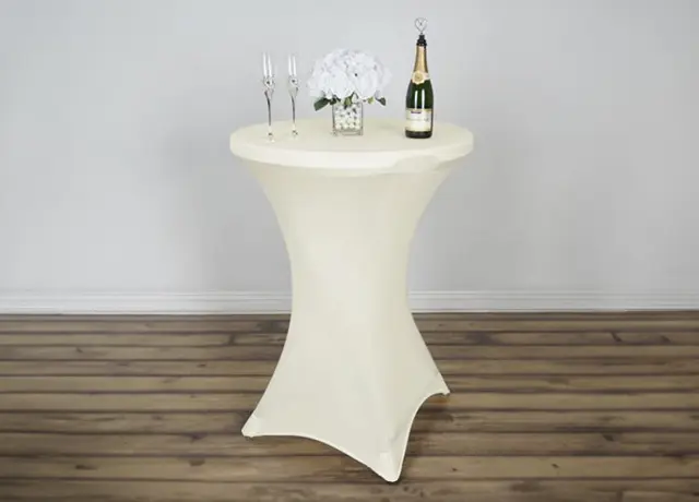 A table with champagne and wine glasses on it.