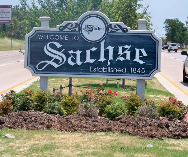 Sachse TX City Limits Sign